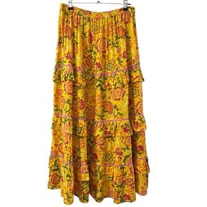 BAND OF THE FREE: floral & ruffle skirt with elastic waist NWT